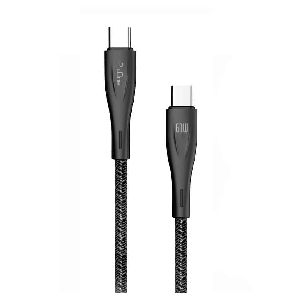 کابل تبدیل USB-C به USB-C پرووان مدل 60W-PCC112 طول 1 متر - 