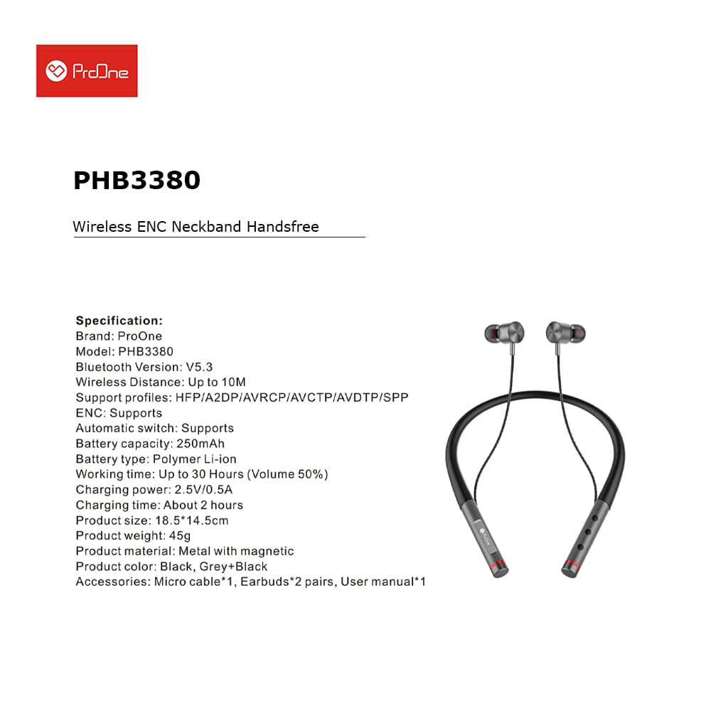 هدفون بلوتوثی پرووان مدل PHB3380 - 