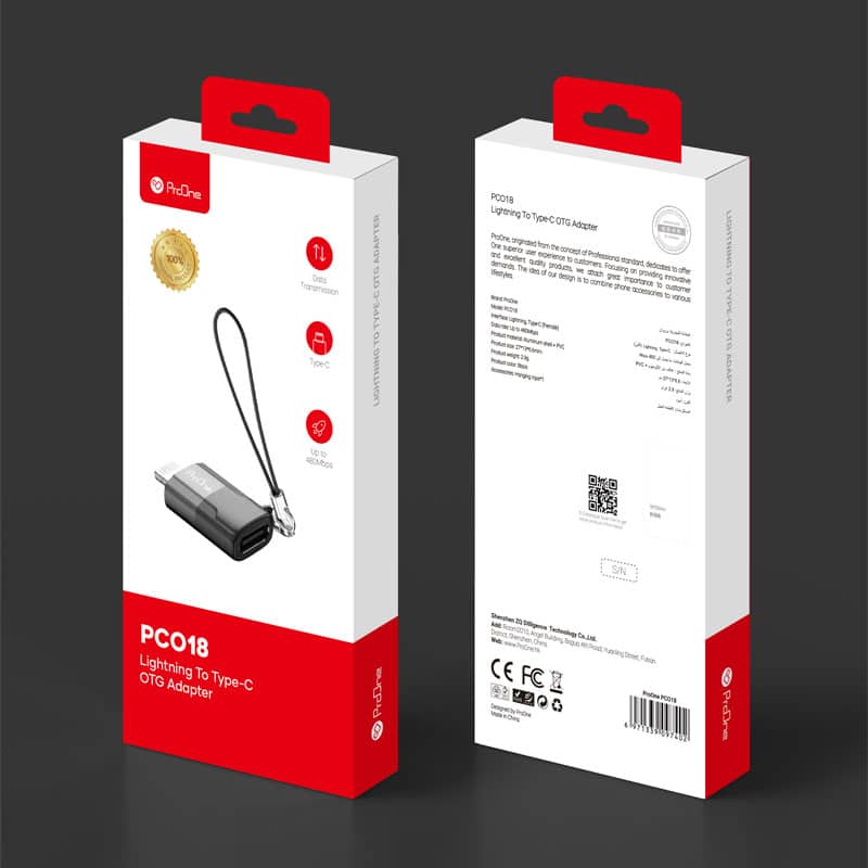 مبدل USB-C به لایتنینگ پرووان مدل PCO18 - 