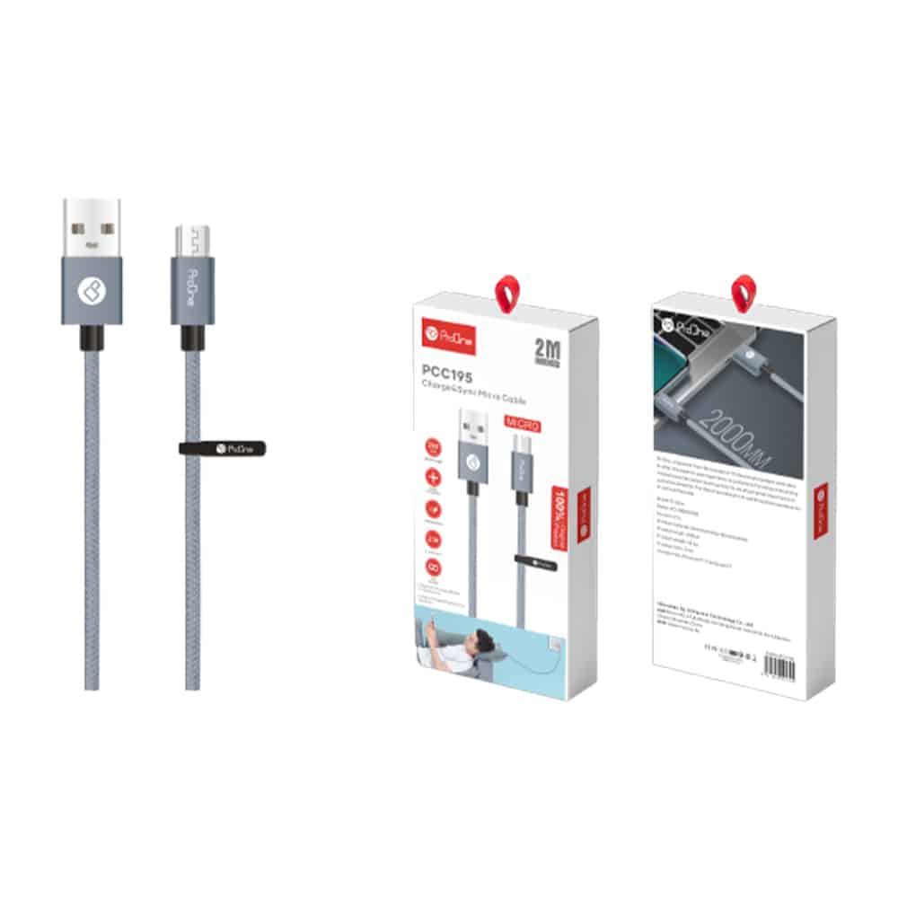 کابل تبدیل USB به MicroUSB پرووان مدل PCC195 طول 2 متر - 