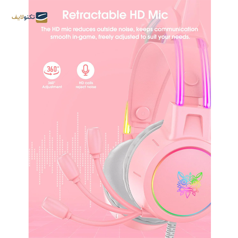 هدفون سیمی گیمینگ اونیکوما مدل X15 PRO CAT - Onikuma X15 PRO CAT Gaming Headphone