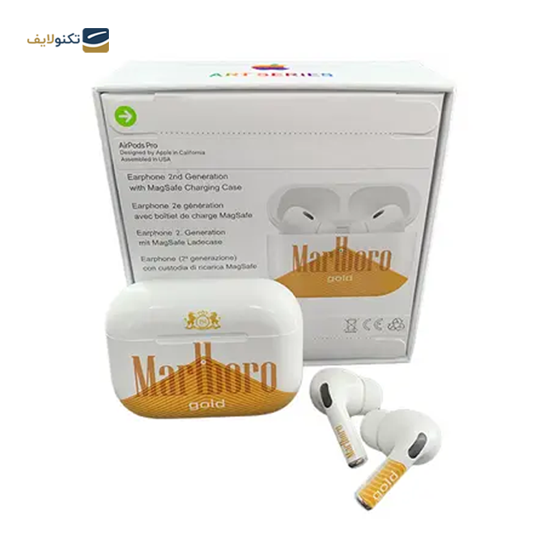 هندزفری بلوتوثی مدل (AirPod Pro 2 Art Series (Marlboro طرح اپل - AirPod Pro 2 Art Series Handsfree