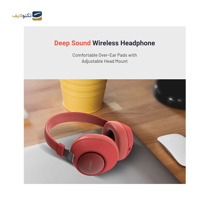  هدفون بی سیم پرودو مدل PD-X1008WLH - Porodo Soundtec Deep Sound Wireless Over-Ear Headphone PD-X1008WLH