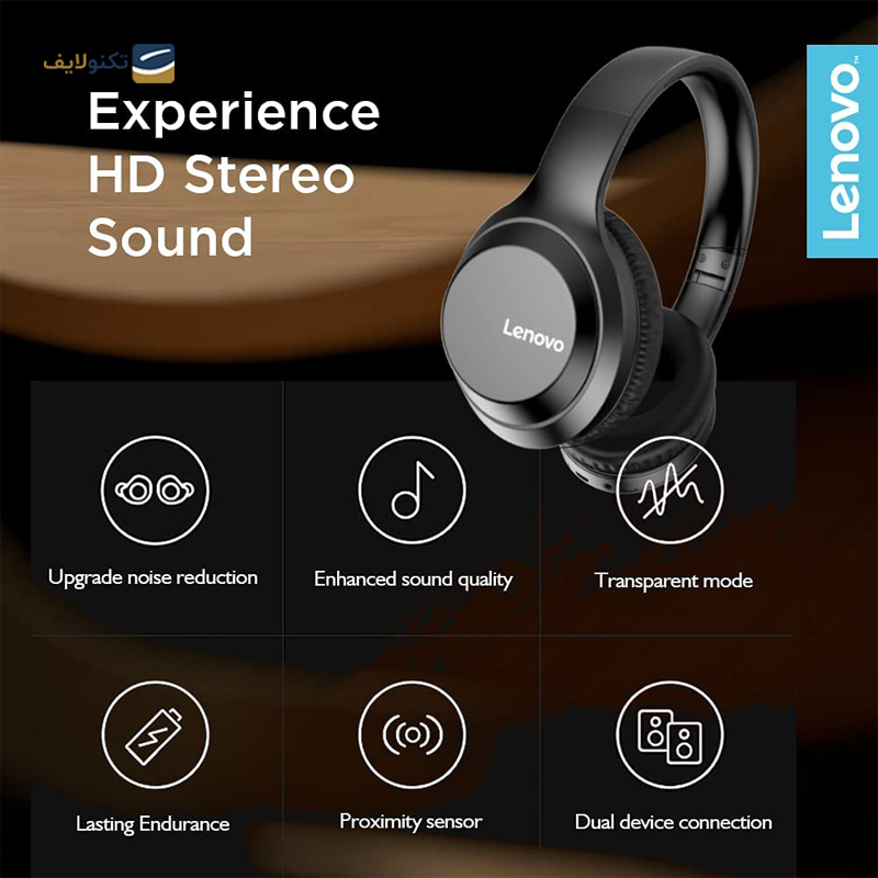 هدفون بی سیم لنوو مدل HD100  - Lenovo HD100 Wireless Headphone