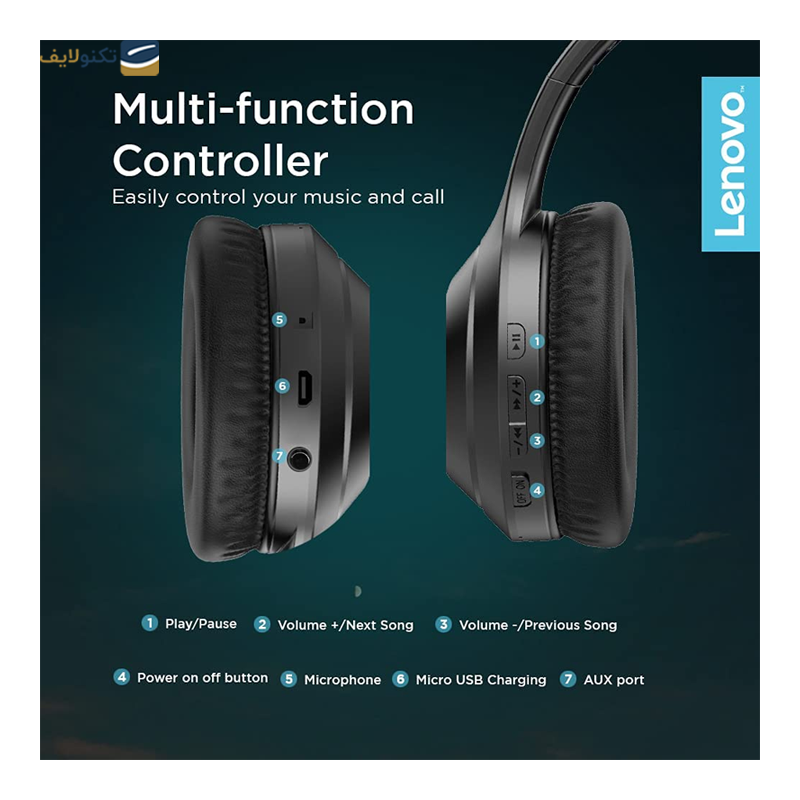 هدفون بی سیم لنوو مدل HD100  - Lenovo HD100 Wireless Headphone