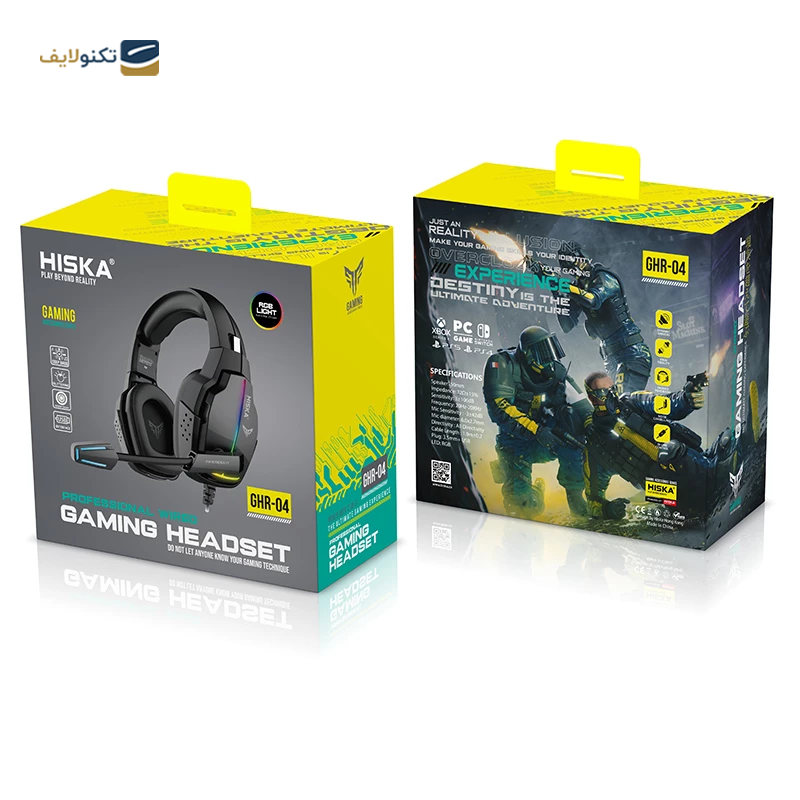 هدفون گیمینگ هیسکا مدل GHR-04 - HISKA GHR-04 Gaming Headphones