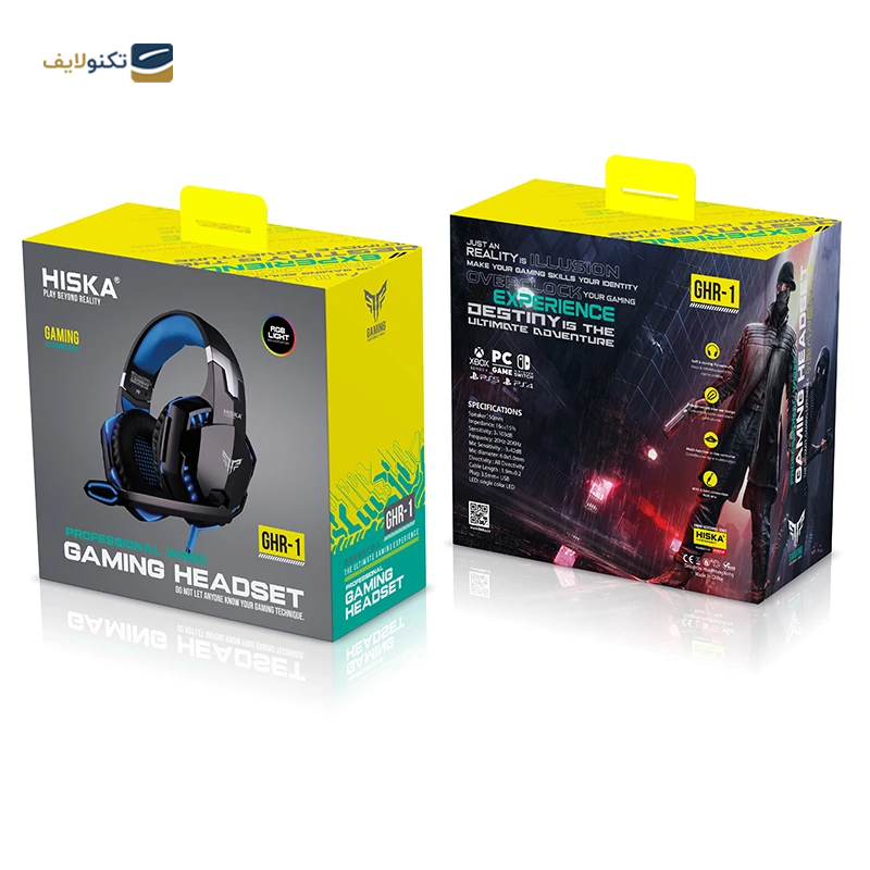 هدفون گیمینگ هیسکا مدل GHR-01 - HISKA GHR-01 Gaming Headphones