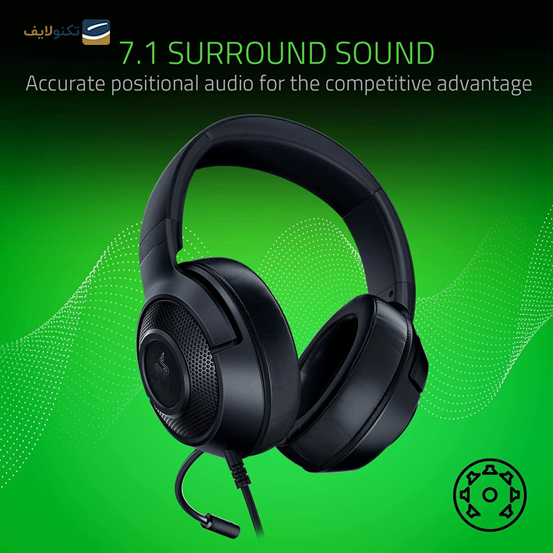 هدفون با سیم گیمینگ ریزر مدل Kraken X Lite - Kraken X Lite Razer Headset