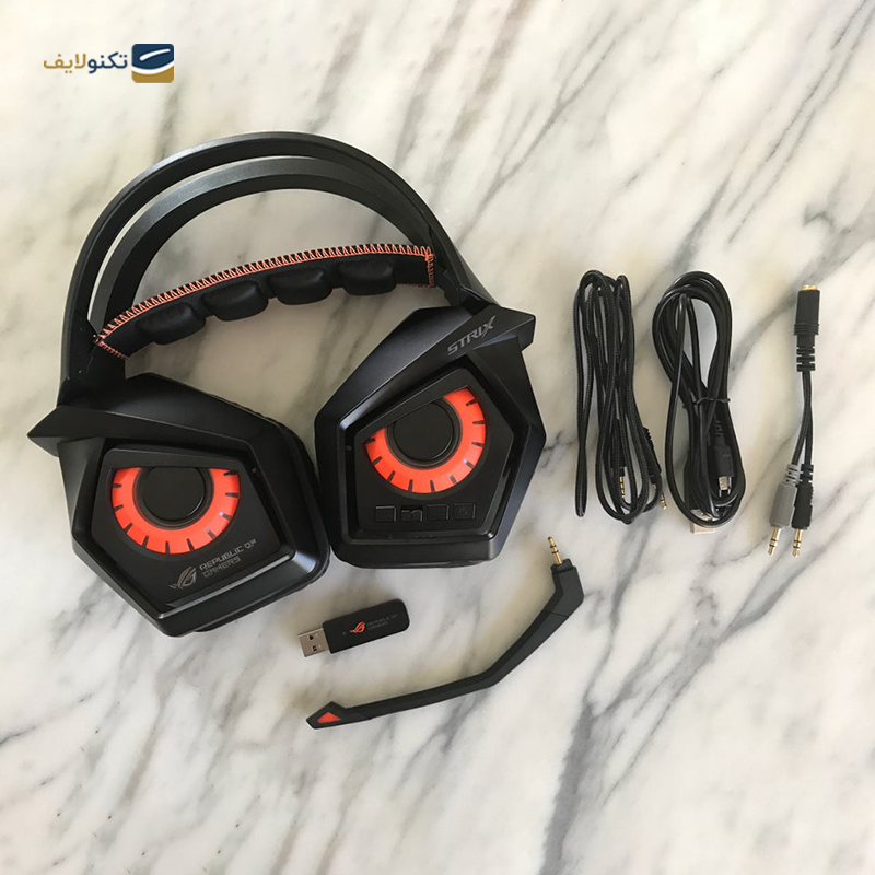 هدفون گیمینگ بی سیم ایسوس مدل ROG STRIX Wireless - Asus ROG STRIX Wireless Gaming Headset