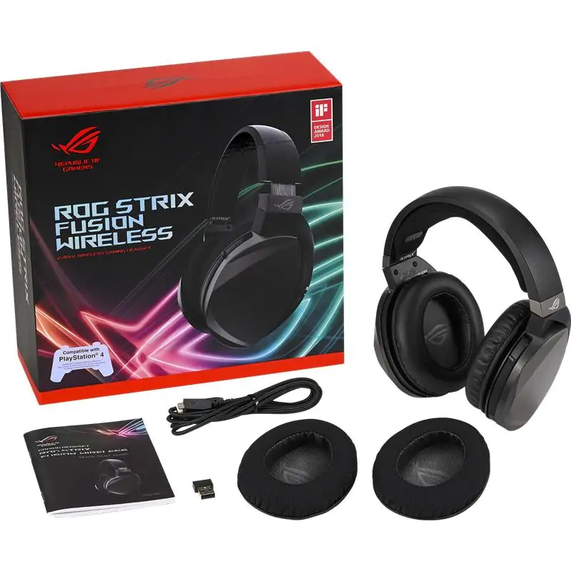 هدفون گیمینگ بی سیم ایسوس مدل ROG Strix Fusion Wireless - Asus ROG Strix Fusion Wireless Gaming Headset