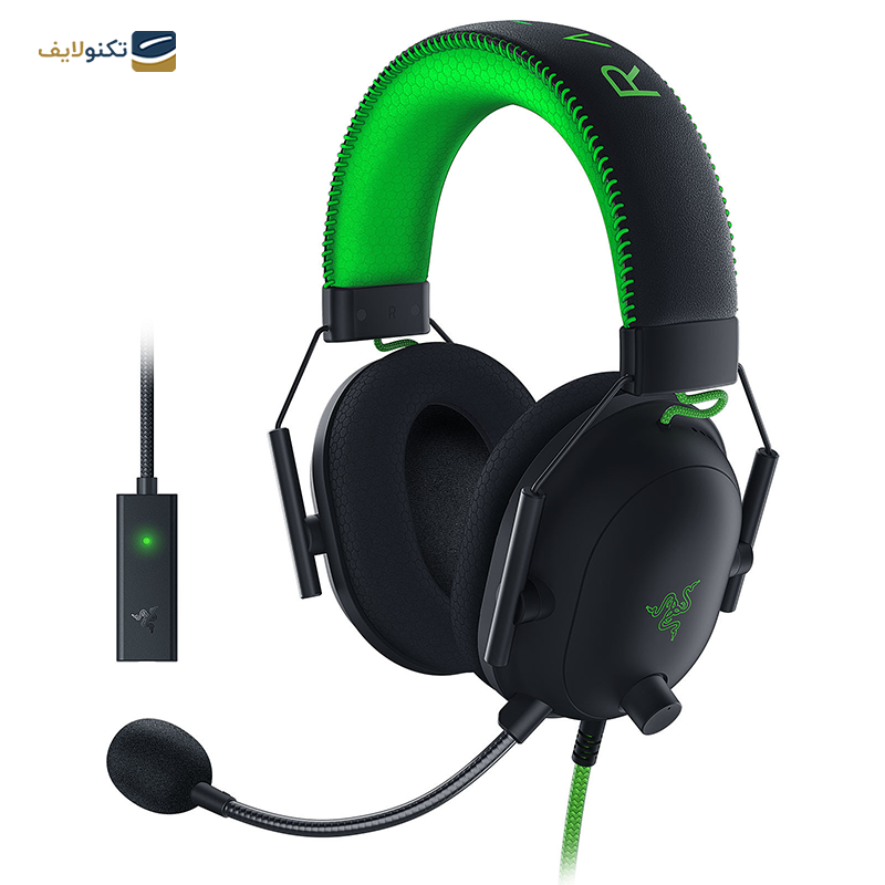 هدفون با سیم گیمینگ ریزر مدل Blackshark V2 Special Edition به همراه USB Sound Card - BlackShark V2 Razer Headset