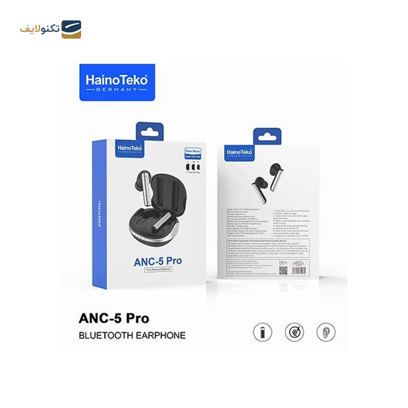 هندزفری بلوتوثی هاینو تکو مدل ANC-5 Pro - Haino Teko ANC-5 Pro bluetooth Earbuds