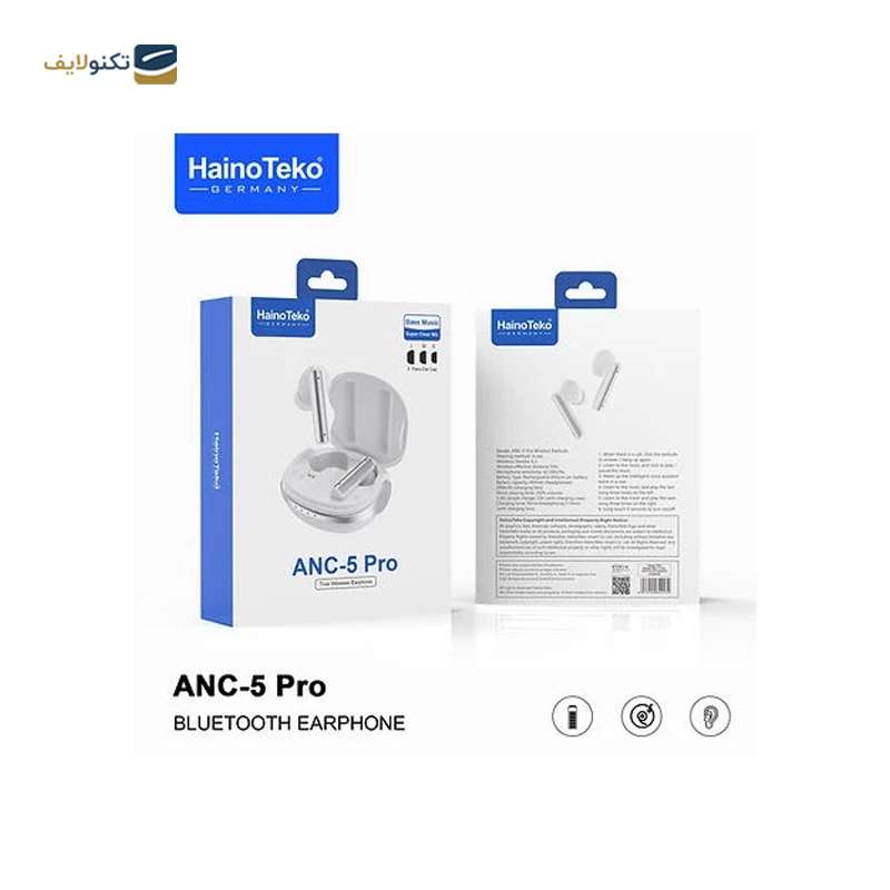 هندزفری بلوتوثی هاینو تکو مدل ANC-5 Pro - Haino Teko ANC-5 Pro bluetooth Earbuds