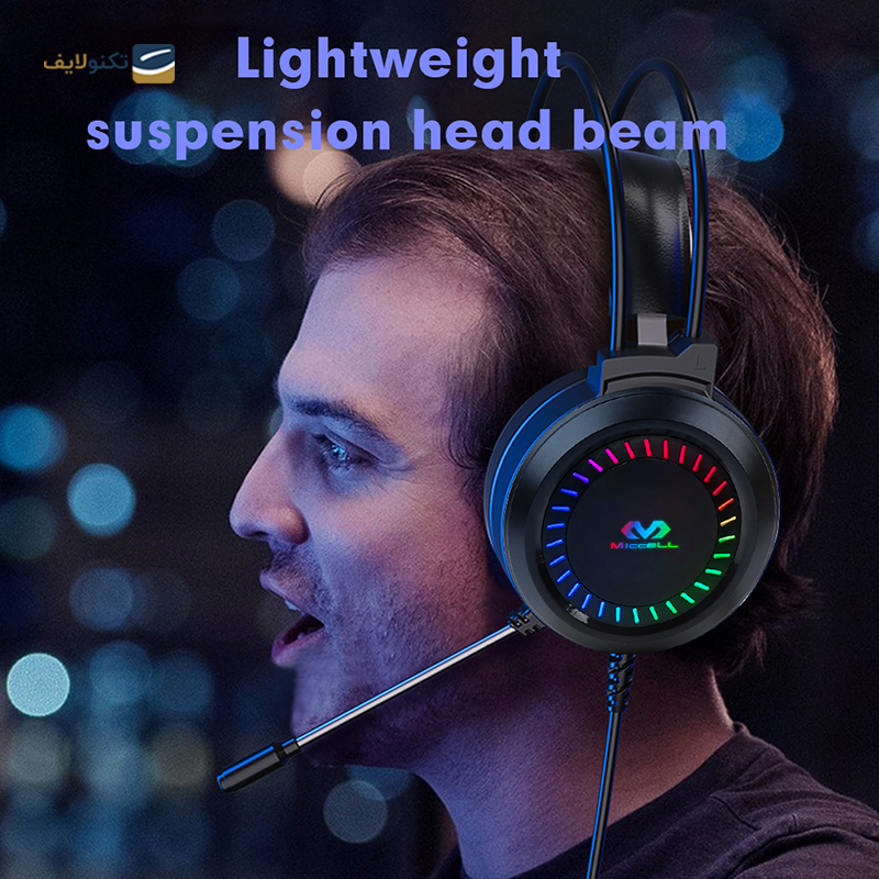 هدفون گیمینگ میسل مدل VQ-M08 - Miccell VQ-M08 Wired Gaming Headphones