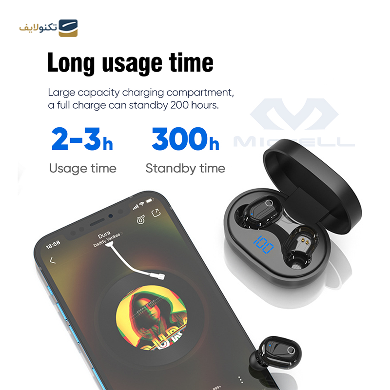هندزفری بلوتوثی میسل مدل VQ-BH25 - Miccell VQ-BH25 Wireless Bluetooth Earbuds
