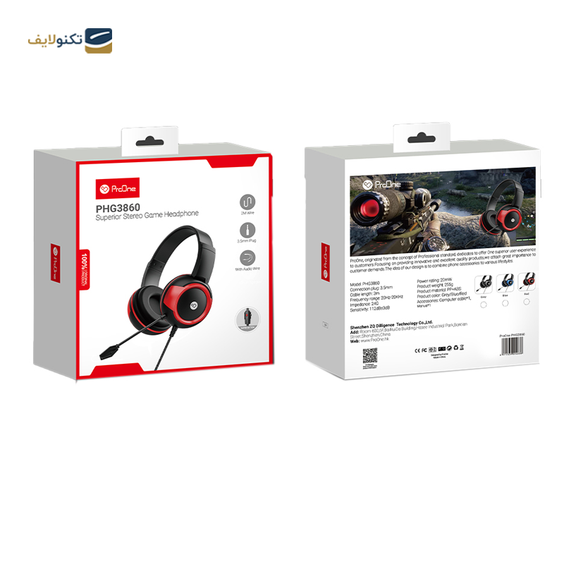 هدفون گیمینگ پرووان مدل PHG3860 - ProOne PHG3860 Gaming Headset