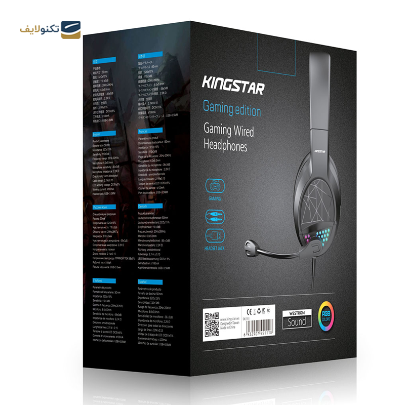 هدفون گیمینگ کینگ استار مدل KWH165G - King Star KWH165G Gaming headphone