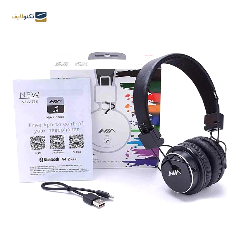 هدفون بی سیم نیا مدل Q8 Ver3 - Nia Q8 Ver3 Wireless Headphone