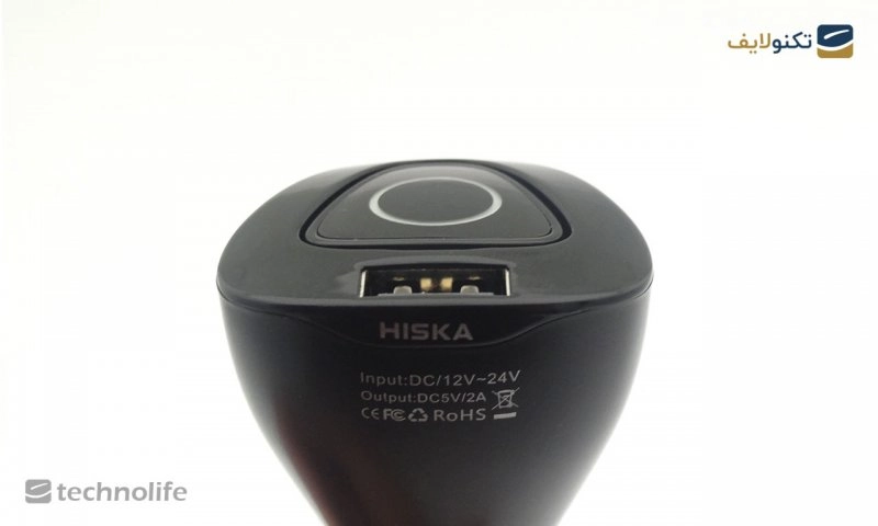هندزفری بی سیم HISKA مدل FX30 به همراه شارژر فندکی - HISKA FX30 Bluetooth Headset + Car Charger