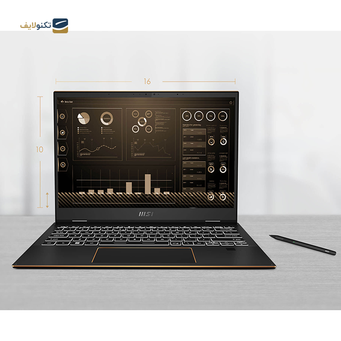 لپ تاپ ام اس آی 13.4 اینچی مدل Summit E13FlipEvo A12MT - MSI intel i7 1280P-16GB LPDDR5-1TB SSD- Iris XE-IPS 13.4 inch FHD Laptop+Pen