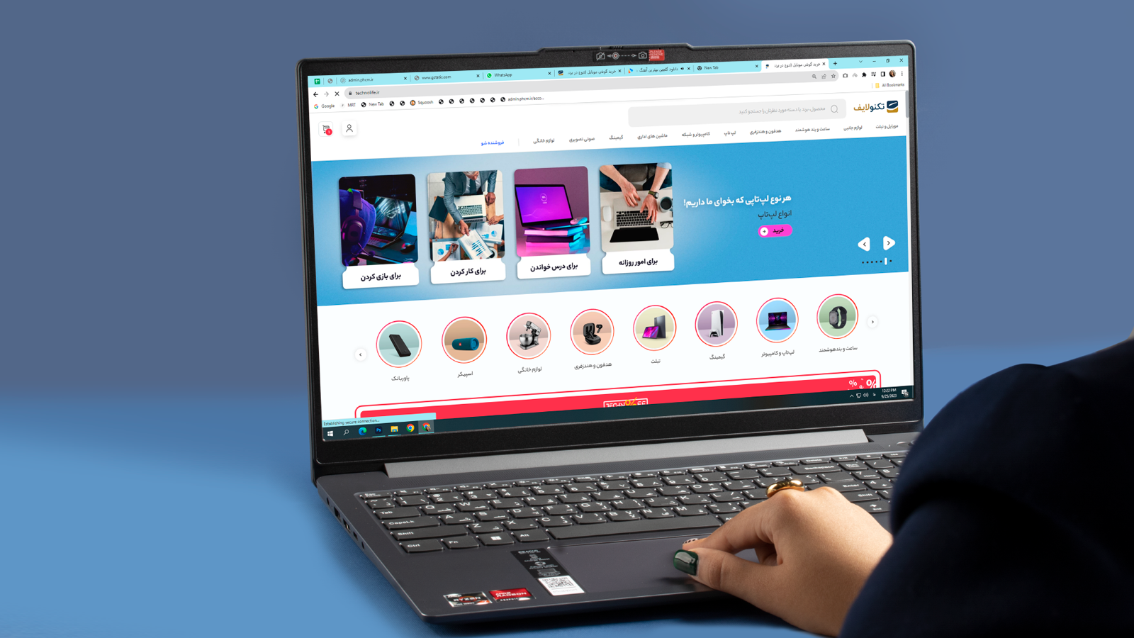 لپ تاپ لنوو 15.6 اینچی مدل IdeaPad Slim 3 R7 7730U 8GB 512GB  - IdeaPad Slim 3 15ABR8 R7 7730U 8GB RAM 512GB SSD AMD Radeon