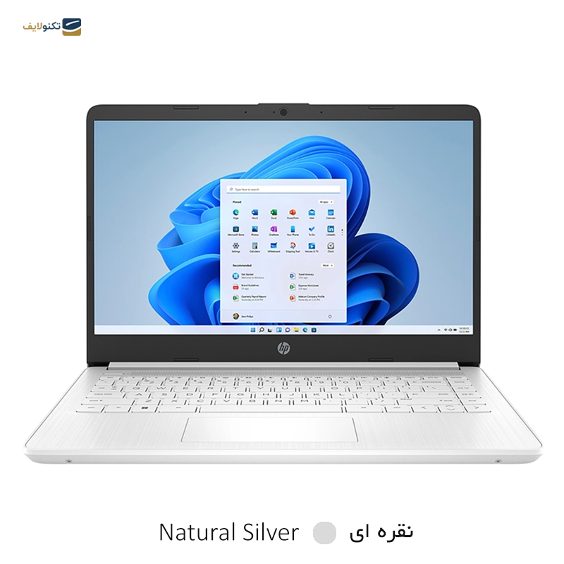 لپ تاپ اچ پی 14 اینچی مدل 14s-dq0048nia N4120 8GB 128GB - HP 14s-dq0048nia Celeron N4120 8GB RAM 128GB SSD UHD