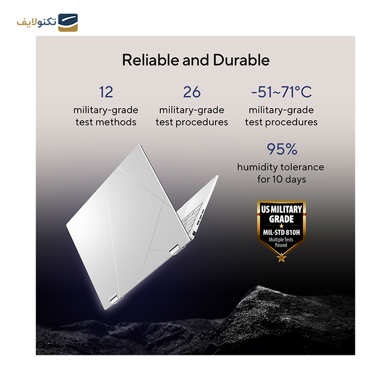 لپ تاپ ایسوس 14 اینچی مدل Zenbook 14 Flip OLED UP3404VA i7 1360P 16GB 512GB - Asus Zenbook 14 Flip OLED UP3404VA i7 1360P 16GB RAM 512GB SSD