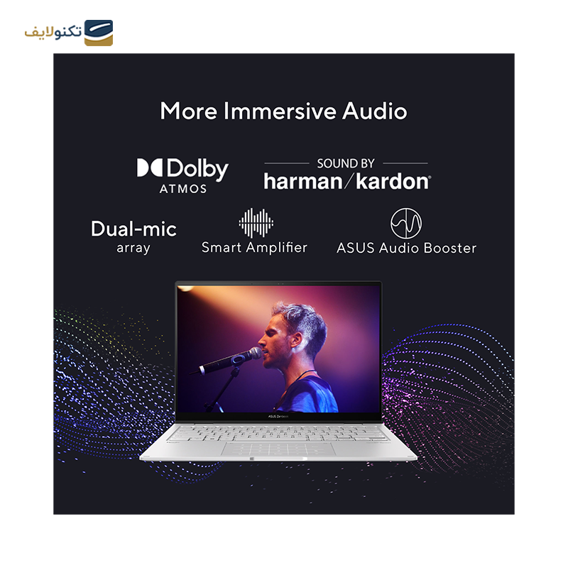 لپ تاپ ایسوس 14 اینچی مدل Zenbook 14 Flip OLED UP3404VA i7 1360P 16GB 512GB - Asus Zenbook 14 Flip OLED UP3404VA i7 1360P 16GB RAM 512GB SSD