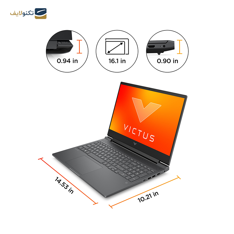 لپ تاپ اچ پی 16.1 اینچی مدل Victus 16 i7 13700H 32GB 1TB RTX4060 - HP Victus 16 R0046nia i7 13700H 32GB RAM 1TB SSD RTX4060