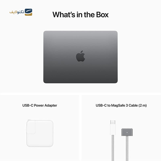 لپ تاپ اپل 13.6 اینچی مدل MacBook Air MLXW3 M2 2022 8GB 256GB - MacBook Air MLXW3 M2 2022 8GB 256GB