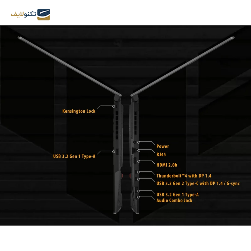 لپ تاپ ایسوس 15.6 اینچی مدل TUF Gaming F15 FX507VV i7 13620H 64GB 2TB RTX4060 - Asus TUF Gaming F15 FX507VV i7 13620H 64GB RAM 2TB SSD RTX4060