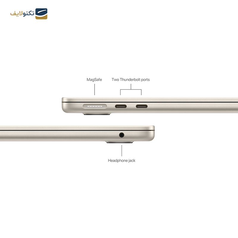 لپ تاپ اپل 13.6 اینچی مدل MacBook Air MRXU3 M3 2024 8GB 256GB LLA - MacBook Air MRXU3 M3 2024 8GB 256GB LLA
