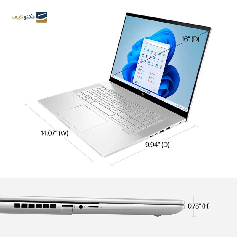 لپ تاپ اچ پی 16 اینچی مدل HP ENVY 16 H1053DX i7 13700H 40GB 512GB RTX4060 - HP ENVY 16 H1053DX i7 13700H 40GB RAM 512GB SSD RTX4060