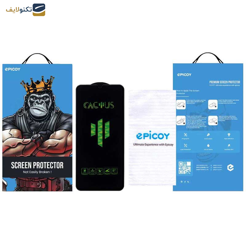محافظ صفحه نمایش اپیکوی مدل Cactus مناسب برای گوشی موبایل سامسونگ Galaxy A33 - A32 4G - A31 - A30S - A22 4G - A30 - A50 - A50s - A40s - A20 - A12 - M32 4G - M30s - F41 - F22 - Epicoy Cactus Glass Screen Protector For Samsung Galaxy A33 -A32 4G-A31-A30S-A22 4G-A30-A50-A50s-A40s-A20-M32 4G-M30s-F41-F22