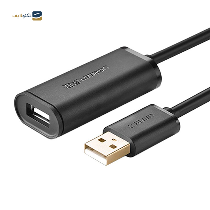 کابل تبدیل USB نری به مادگی یوگرین US121 مدل 10321 طول 10 متر - UGREEN US121-10321 USB2.0 Extension Cable 10m