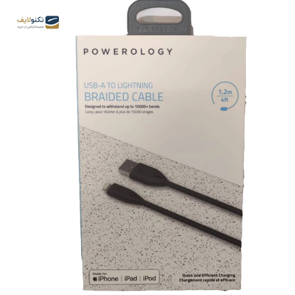 کابل لایتنینگ پاورولوجی مدل PCAB003 طول 1.2 متر - PCAB003 Type-A to Lightning Cable