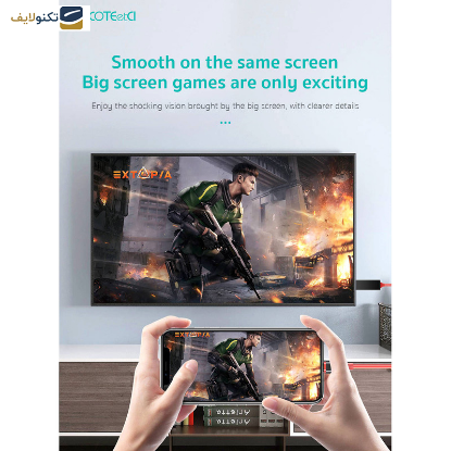 کابل تبدیل HDMI به لایتنینگ و یو اس بی کوتتسی مدل 33021 طول 2 متر - Coteetci 33021 HDMI to Lightning USB converter 2.0m