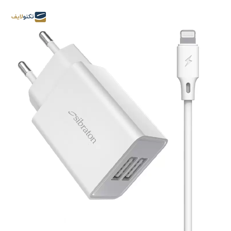 شارژر دیواری سیبراتون مدل S-W1245i توان 10 وات به همراه کابل لایتنینگ - Sibraton S-W1245i Wall Charger