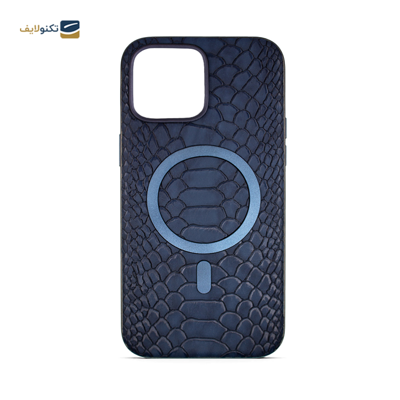 قاب گوشی اپل iPhone 13 Pro Max مک کوی مدل Snake Skin چرمی مگ‌ سیف دار - MacCoy Snake Skin MagSafe Military Cover For Apple iPhone 13 Pro Max