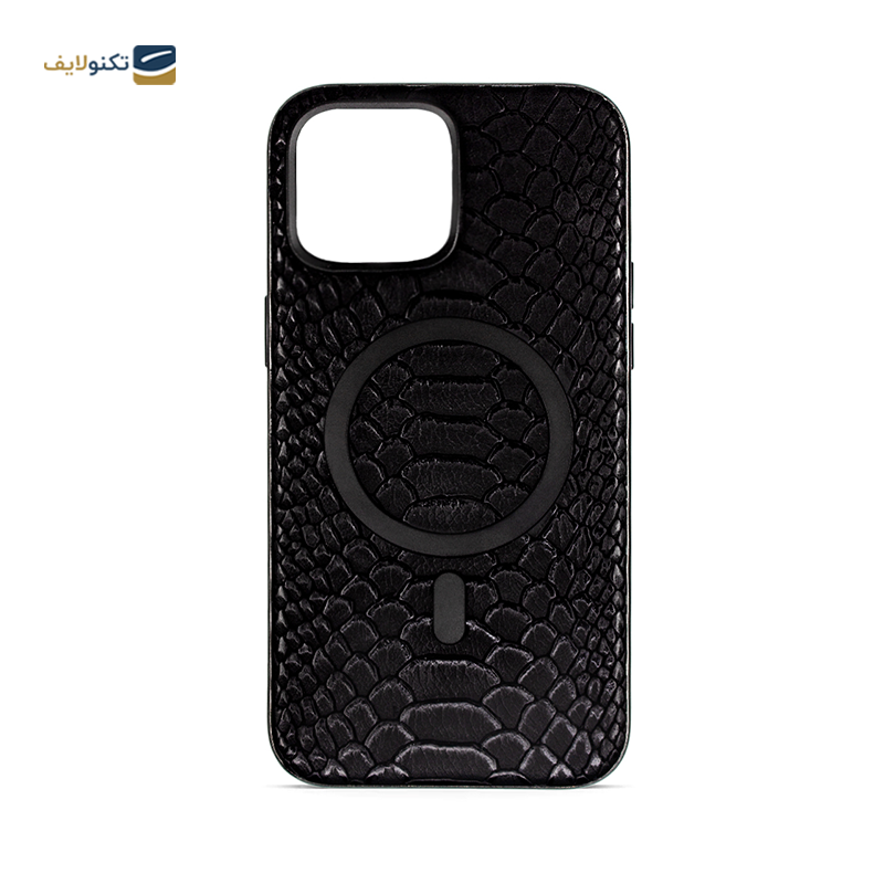قاب گوشی اپل iPhone 14 Pro مک کوی مدل Snake Skin چرمی مگ‌ سیف دار - MacCoy Snake Skin MagSafe Military Cover For Apple iPhone 14 Pro