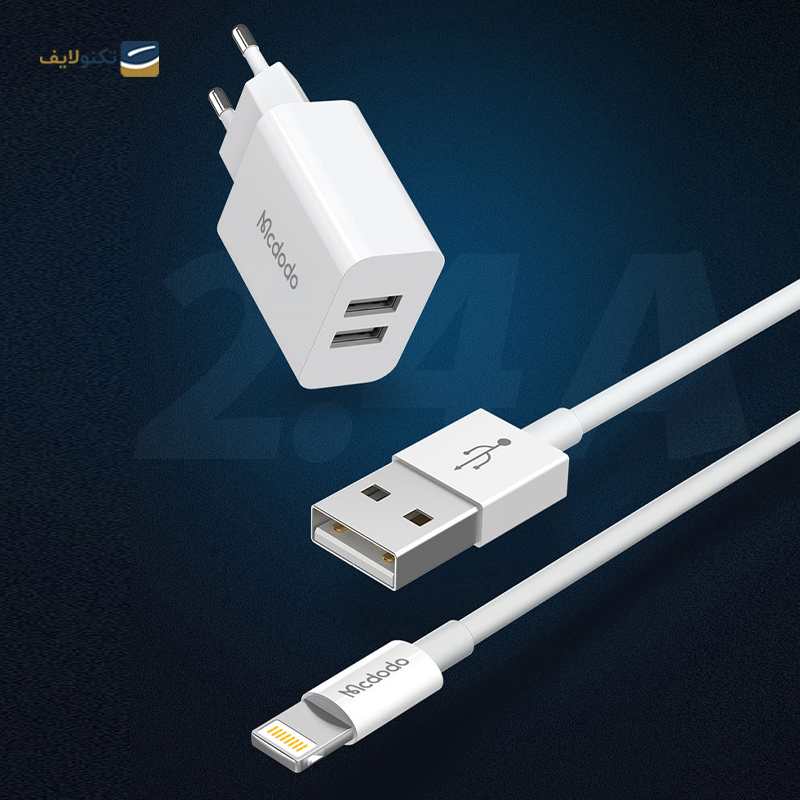 شارژر دیواری مک دودو مدل CH-6720 توان 12 وات به همراه کابل لایتنینگ - Mcdodo CH-6720 Wall Charger