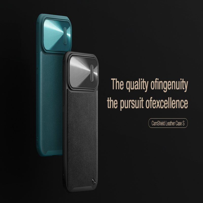 کاور گوشی اپل iPhone 14 Pro نیلکین مدل CamShield Leather S Case - Nillkin CamShield Leather S Case Cover for iPhone 14 Pro