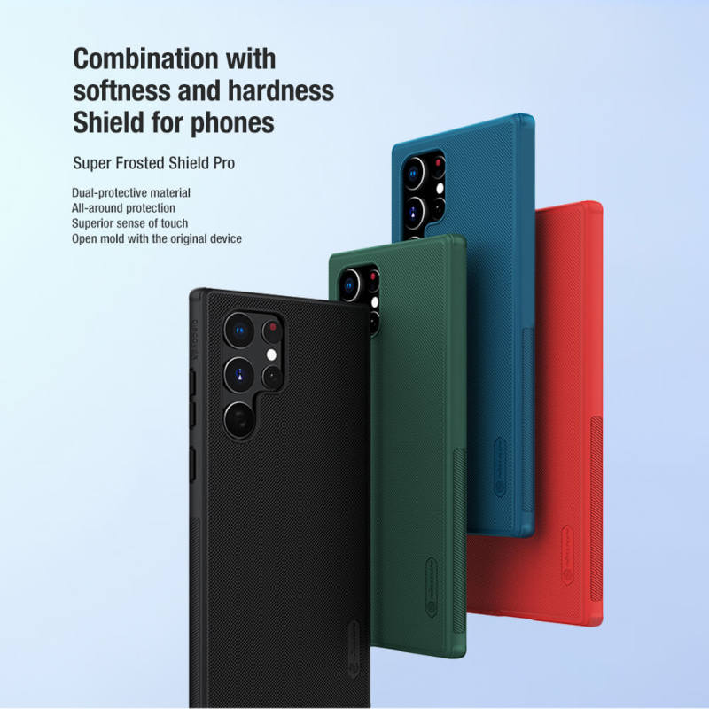 کاور گوشی سامسونگ Galaxy S22 Ultra نیلکین مدل Super Frosted Shield Pro - Nillkin Super Frosted Shield Pro Case Cover for Galaxy S22 Ultra