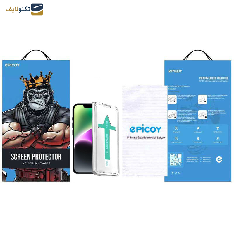 گلس گوشی اپل iPhone 13-14-13 Pro اپیکوی مدل Xundd Axe Easy install  - Epicoy Xundd Axe Easy install Glass Screen Protector For Apple iPhone 13-14-13 Pro