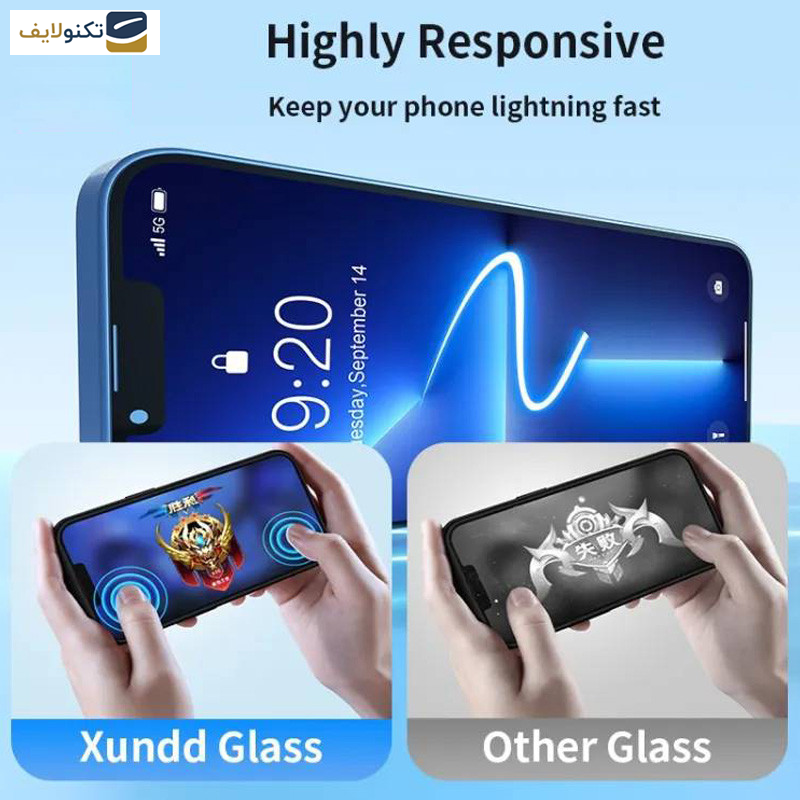 گلس گوشی اپل iPhone 14 Pro اپیکوی مدل Xundd Axe Easy install  - Epicoy Xundd Axe Easy install Glass Screen Protector For Apple iPhone 14 Pro