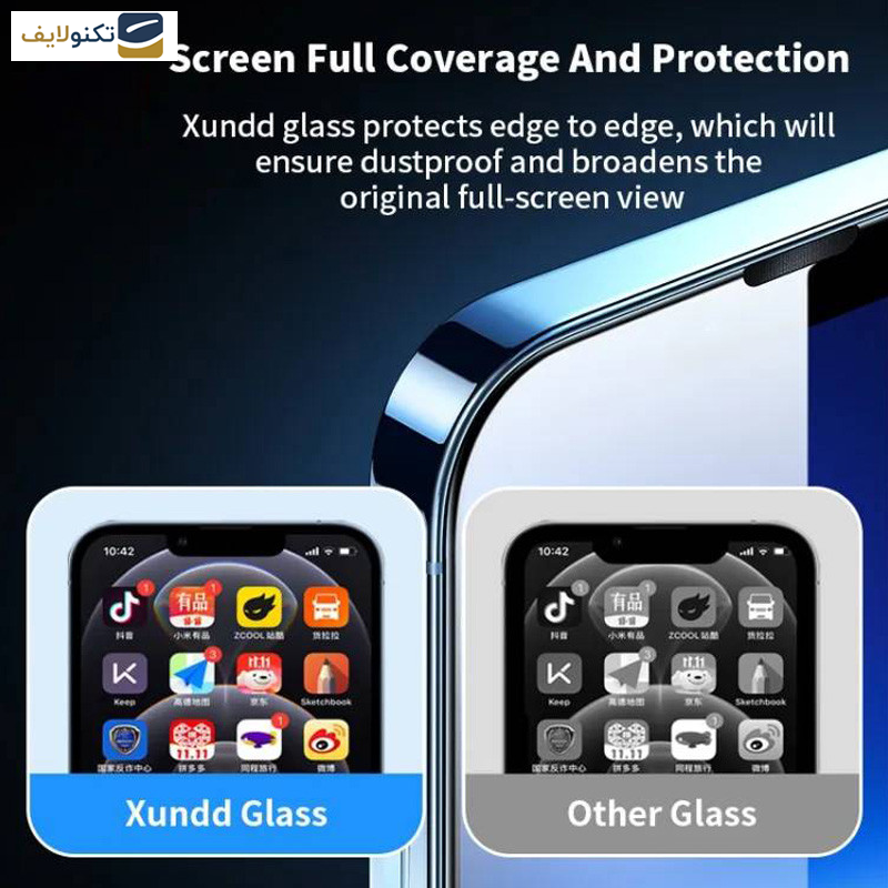 گلس گوشی اپل iPhone 14 Pro اپیکوی مدل Xundd Axe Easy install  - Epicoy Xundd Axe Easy install Glass Screen Protector For Apple iPhone 14 Pro