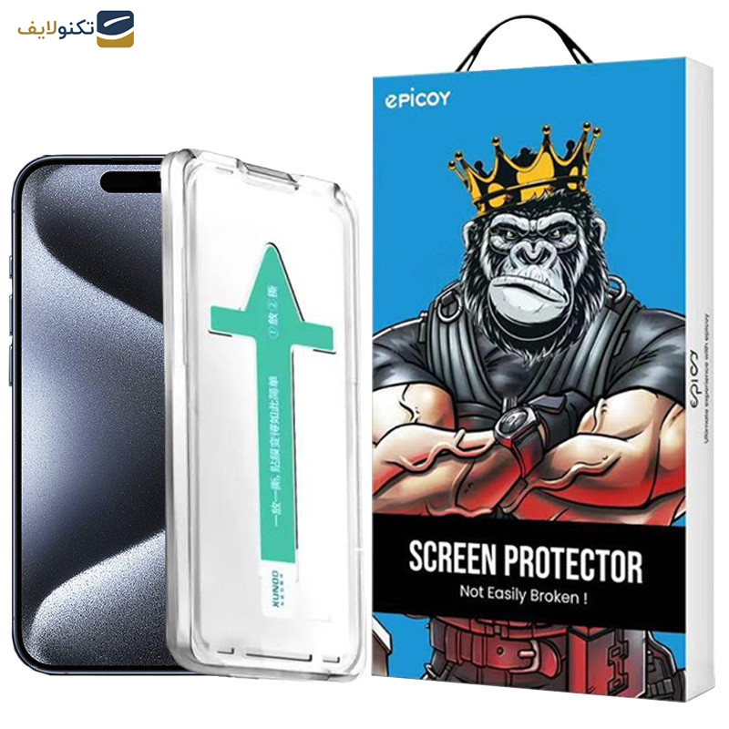 گلس گوشی اپل iPhone 15 Pro اپیکوی مدل Xundd Axe Easy install  - Epicoy Xundd Axe Easy install Glass Screen Protector For Apple iPhone 15 Pro