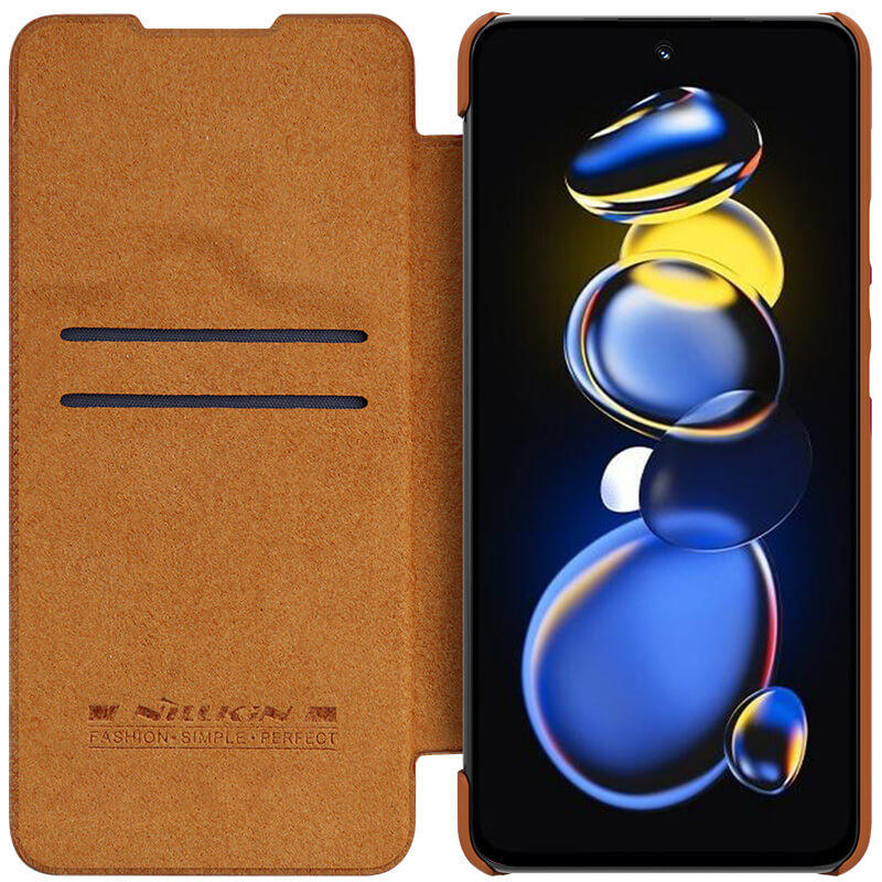 کیف کلاسوری گوشی شیائومی Poco X4 GT 5G نیلکین مدل QIN Leather Case - Nillkin QIN Leather Bag for Poco X4 GT 5G