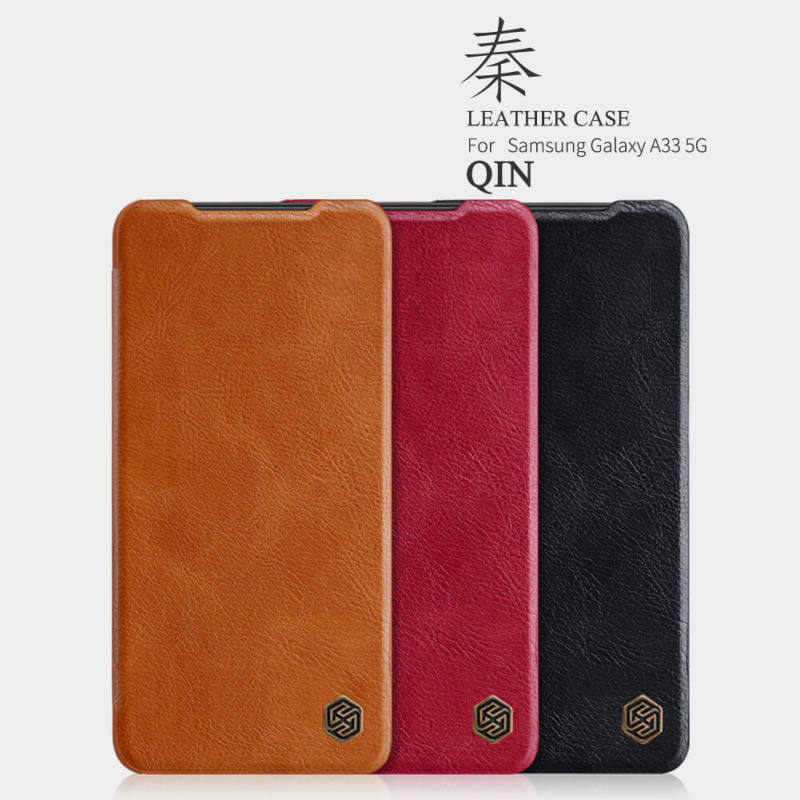 کیف کلاسوری گوشی سامسونگ Galaxy A33 5G نیلکین مدل Qin Leather Case - Nillkin Qin Leather Case Bag for Galaxy A33 5G