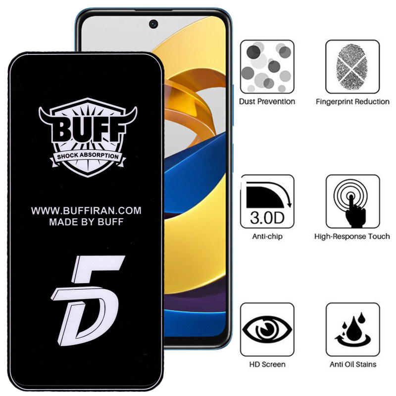 محافظ صفحه نمایش گوشی شیائومی Poco M4 Pro 5G / Redmi Note 11T 5G / Redmi Note 11S 5G بوف 5D مدل F33-G - Buff F33-G Poco M4 Pro 5G / Redmi Note 11T 5G / Redmi Note 11S 5G Screen Protector